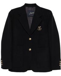 The Seafarer - Blazer Met Opgestikte Zak En Gouden Knoop - Lyst