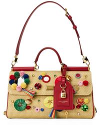 Dolce & Gabbana - Medium Sicily Embellished Shoulder Bag - Lyst
