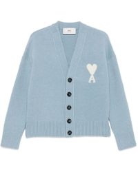 Ami Paris - Ami De Coeur Button-Up Cardigan - Lyst