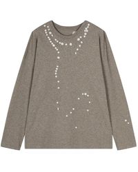 JNBY - Pearl-Embellished Long-Sleeved T-Shirt - Lyst