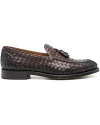Doucal's - Interwoven Leather Loafers - Lyst