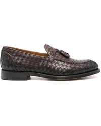 Doucal's - Interwoven Leather Loafers - Lyst