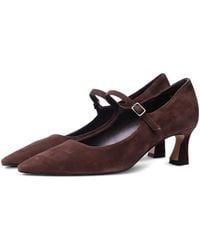 Poche Paris - Buckle-Strap Heeled Pumps - Lyst