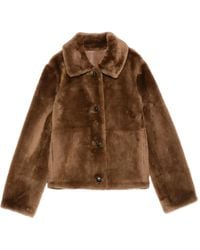 Yves Salomon - Short Shearling Classic Collar Jacket - Lyst