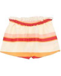Raquel Diniz - Bermudas A Rayas Con Cintura Paperbag - Lyst