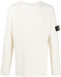 Stone Island - Compass-Badge Chunky-Knit Jumper - Lyst
