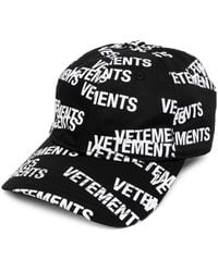 Vetements - All-over Logo Print Cap - Lyst