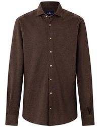Hackett - Jersey-Piqué Overhemd Met Knopen - Lyst