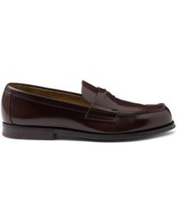 Prada - Penny-Slot Leather Loafers - Lyst