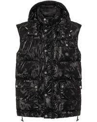 Philipp Plein - Camouflage-print Hooded Puffer Gilet - Lyst