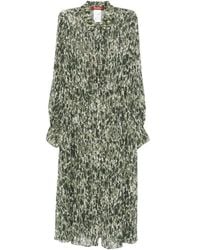 Max Mara - Abstract-Print Pleated Dress - Lyst