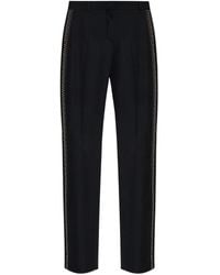 Versace - Wollen Broek Met Studs - Lyst