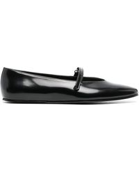 BY FAR - Molly Flat Leather Ballerina Shoes - Lyst