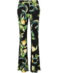 Roberto Cavalli - Gestreifte Hose mit Zitrus-Print - Lyst