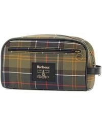 Barbour - Plaid Zip-Top Wash Bag - Lyst