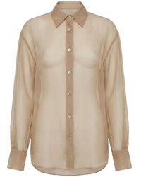 Frankie Shop - Peri Sheer Button-Up Shirt - Lyst