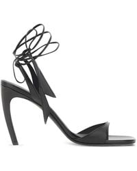 The Attico - Ora Tie-Fastening Heeled Sandals - Lyst