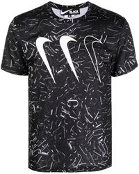 COMME DES GARÇON BLACK - Camiseta con logo estampado - Lyst