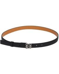 Loewe - Anagram-Buckle Leather Belt - Lyst