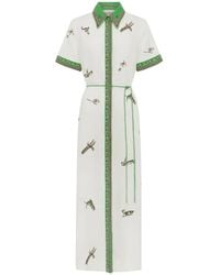 ALÉMAIS - Wanda Embroidered Shirt Dress - Lyst