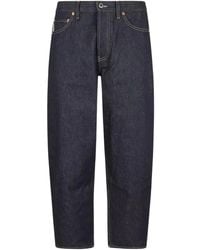 Valentino Garavani - Logo-Patch Cropped Jeans - Lyst