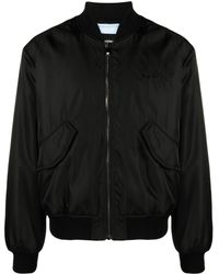 Versace - Logo-embroidered Bomber Jacket - Lyst