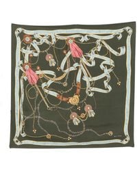 Etro - Ribbon-Print Silk Scarf - Lyst