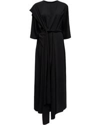 MM6 by Maison Martin Margiela - Robe Mi-Longue À Design Asymétrique - Lyst