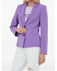 Sisley - Buttoned Notched-Lapel Blazer - Lyst