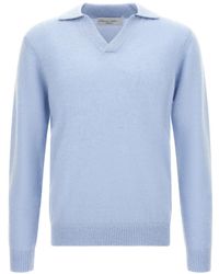 LARMERI STUDIO - Long-Sleeve Cashmere Polo Shirt - Lyst