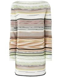 Missoni - Striped-Pattern Long-Sleeved Mini Dress - Lyst