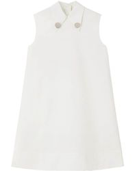 Jil Sander - Straight-point Collar Cotton-blend Dress - Lyst