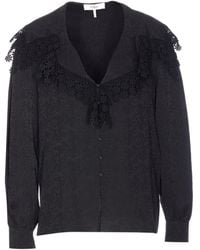 Chloé - Lace-Trim Long-Sleeve Blouse - Lyst