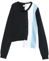 Martine Rose - Striped Panelled Cardigan - Lyst