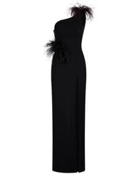 IMROSKA - 16 Feather-Detail One-Shoulder Maxi Dress - Lyst