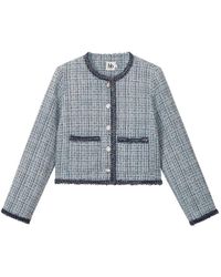 B+ AB - Chaqueta Con Ribete Trenzado Y Efecto De Tweed - Lyst