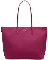 Lacoste - Large Logo-Patch Tote Bag - Lyst