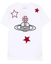 Vivienne Westwood - Orb And Stars Classic Cotton T-Shirt - Lyst