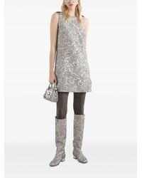 Dolce & Gabbana - Rückenfreies Minikleid Aus Brokat Mit Kristallen - Lyst