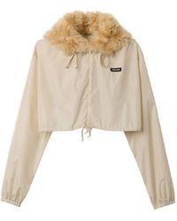 Miu Miu - Technische Stoffen En Lammy Windjack - Lyst