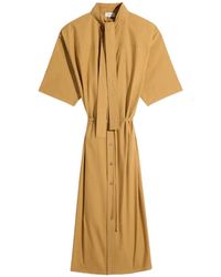 Lemaire - Short-Sleeve Belted Midi Dress - Lyst
