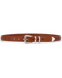 Brunello Cucinelli - Woven Buckled Leather Belt - Lyst