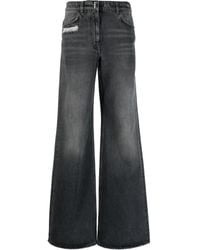 Givenchy - Extra Wide Denim Cotton Jeans - Lyst