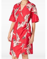 Paul Smith - Graphic-Print Wrap Mini Dress - Lyst