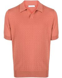 Cruciani - Textured Cotton Polo Shirt - Lyst