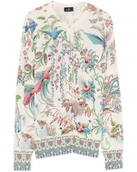 Etro - Silk Cashmere Cardigan - Lyst