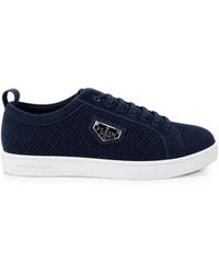 Philipp Plein - Perforated Suede Low-Top Sneakers - Lyst