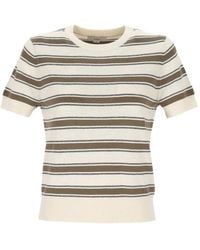 Vince - Striped Short-Sleeved T-Shirt - Lyst