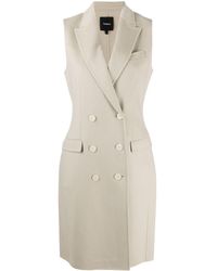 Theory Gilet Met Dubbele Rij Knopen - Naturel