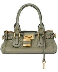 Chloé - Paddington Padlock Leather Tote Bag - Lyst